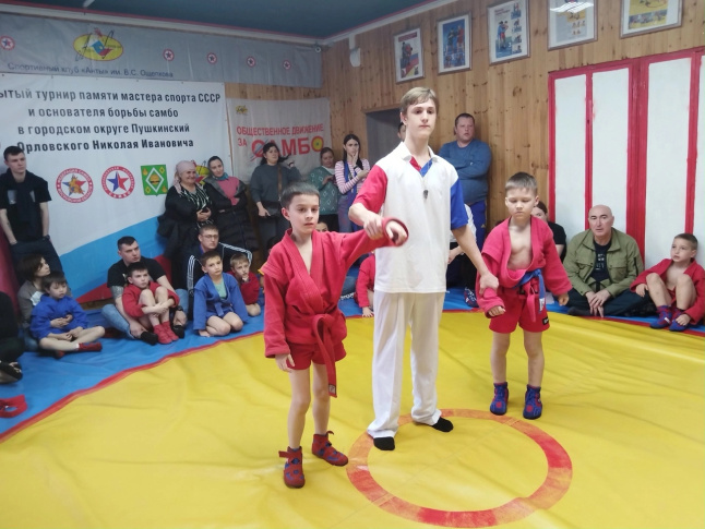 В Пушкино прошёл второй открытый турнир по борьбе самбо, посвящённый памяти Н.И. Орловского