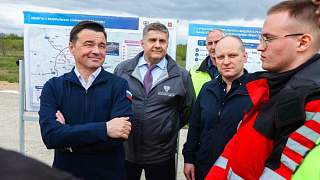 Андрей Воробьёв посетил округ Пушкинский и посмотрел, как идёт реконструкция участка Ярославского шоссе