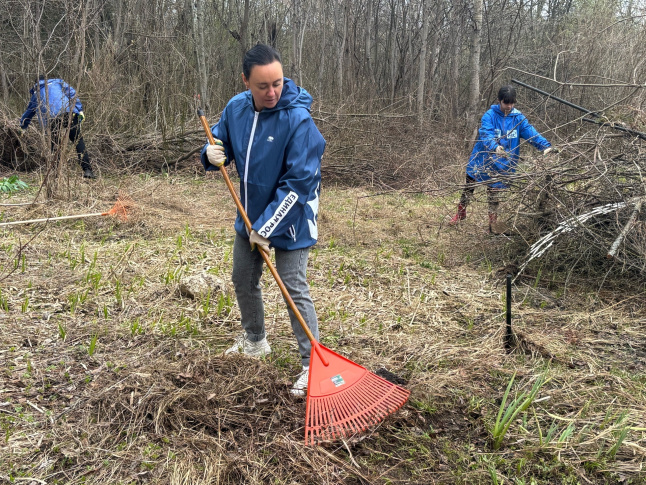 В районе реки Учи рядом с ЖК «Южное Пушкино» прошел субботник