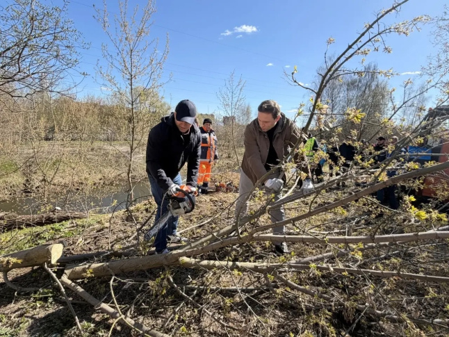 В округе Пушкинский прошёл общеобластной субботник