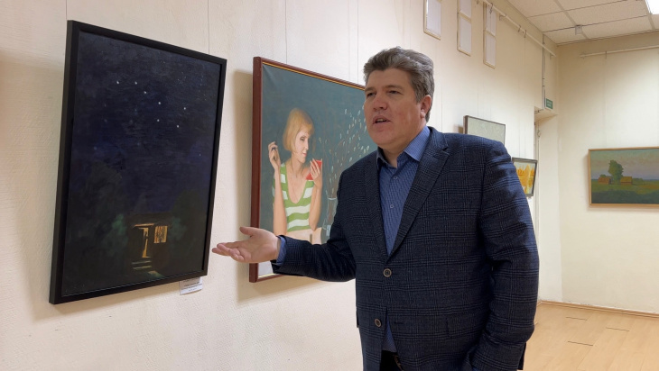 В Картинной галерее Красноармейска состоялась встреча учащихся Детской школы искусств с художником Альбертом Солтановым