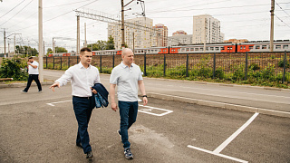В округе Пушкинский продолжают ремонтировать дороги
