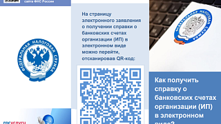 Как получить справку о банковских счетах организации (ИП) в электронном виде?