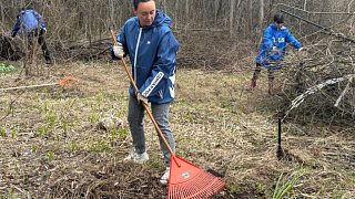 В районе реки Учи рядом с ЖК «Южное Пушкино» прошел субботник