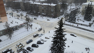 Снегопад в городе 12 февраля 