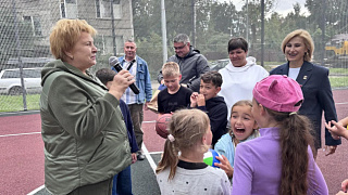 В Правдинском открыли новую спортивную площадку